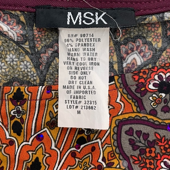 Sz Md Gorgeous MSK Dress w/ Purple Gem Stones - Picture 5 of 5